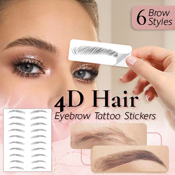 4D Feather-hair Eyebrow Tattoo Stickers