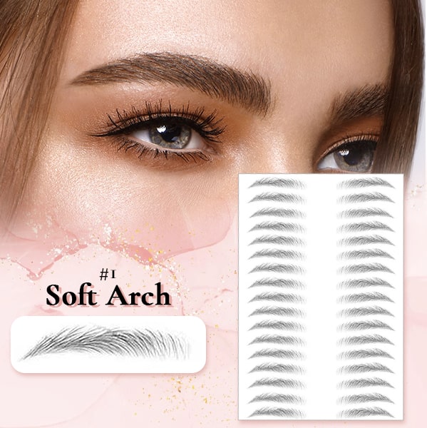 4D Feather-hair Eyebrow Tattoo Stickers