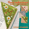 Hand Embroidered Alphabet Corner Bookmark