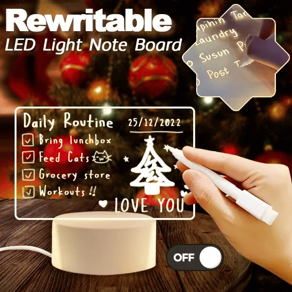 Rewritable LED Light Drawing Board